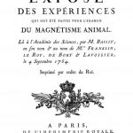 Image of Baily JS. Exposé des expériences qui ont été faites pour l’examen du magnétisme animal, 1784. - 1 of 1