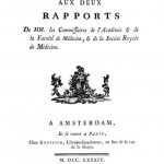 Image of Eslon CN. Supplément aux deux rapports de MM. les Commissaires de l’Académie et de la Faculté de Médecine, et de la Société Royale de Médecine, 1784. - 1 of 1