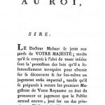 Image of Mesmer FA. Au Roi, Sire, le docteur Mesmer se jette aux pieds de votre majeste, 1784. - 1 of 1