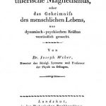 Image of Weber J. Der thierische Magnetismus: oder das Geheimnis des menschlichen Lebens, aus dynamisch-psychischen Kräften verständlich gemacht, 1816. - 1 of 1