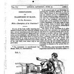 Image of Blundell J. Observations on transfusion of blood, with a description of his Gravitator, 1828-29. - 1 of 1