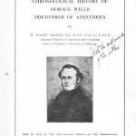 Image of Archer WH. Chronological history of Horace Wells, discoverer of anesthesia, 1939. - 1 of 1