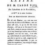 Image of Petiau. Lettre de m. l’abbe P***[etiau] de l’Académie de la Rochelle, a M.*** de la meme Académie sur le magnétisme animal, 1784. - 1 of 1