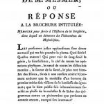 Image of Mesmer FA. Apologie de M. Mesmer, ou, Réponse a la brochure intitulée : Mémoire pour servir é l’histoire de la Jongleire dans lequel on démontre les phénoménes du Mesmérisme, 1784. - 1 of 1