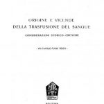Image of Simili A. Origine e vicende della trasfusione del sangue : considerazioni storico-critiche, viii tavole fuori testo, 1933. - 1 of 1