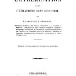 Image of Sédillot C. De l’éthérisation et des opérations sans douleur, 1847. - 1 of 1