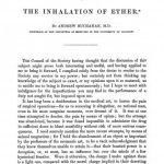 Image of Buchanan A. Physiological effects of the inhalation of ether, 1847. - 1 of 1