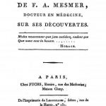 Image of Mesmer FA. Mémoire de F.A. Mesmer : docteur en médecine, sur ses découvertes, 1799. - 1 of 1