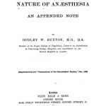 Image of The nature of anaesthesia : an appended note, 1896. - 1 of 1