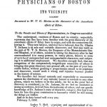 Image of Remonstrance of physicians of Boston and its vicinity against an award to W.T.G. Morton as the discoverer of the anaesthetic effects of ether, 1852 - 1 of 1