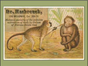 Monkeying Outside Central Park Zoo: Hasbrouck Advertises His Nitrous Oxide