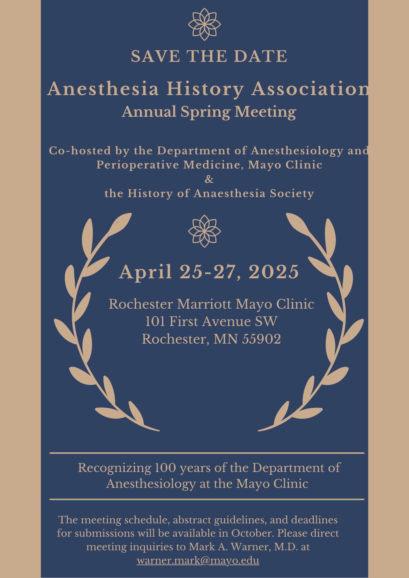 Anesthesia History Association Annual Meeting 2025 Wood Library